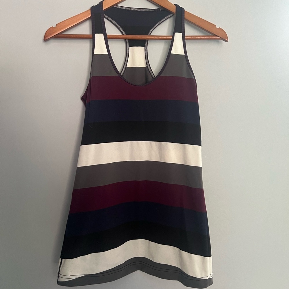 Lululemon Cool Racerback *Power Stripe Angel Wing Size 6
